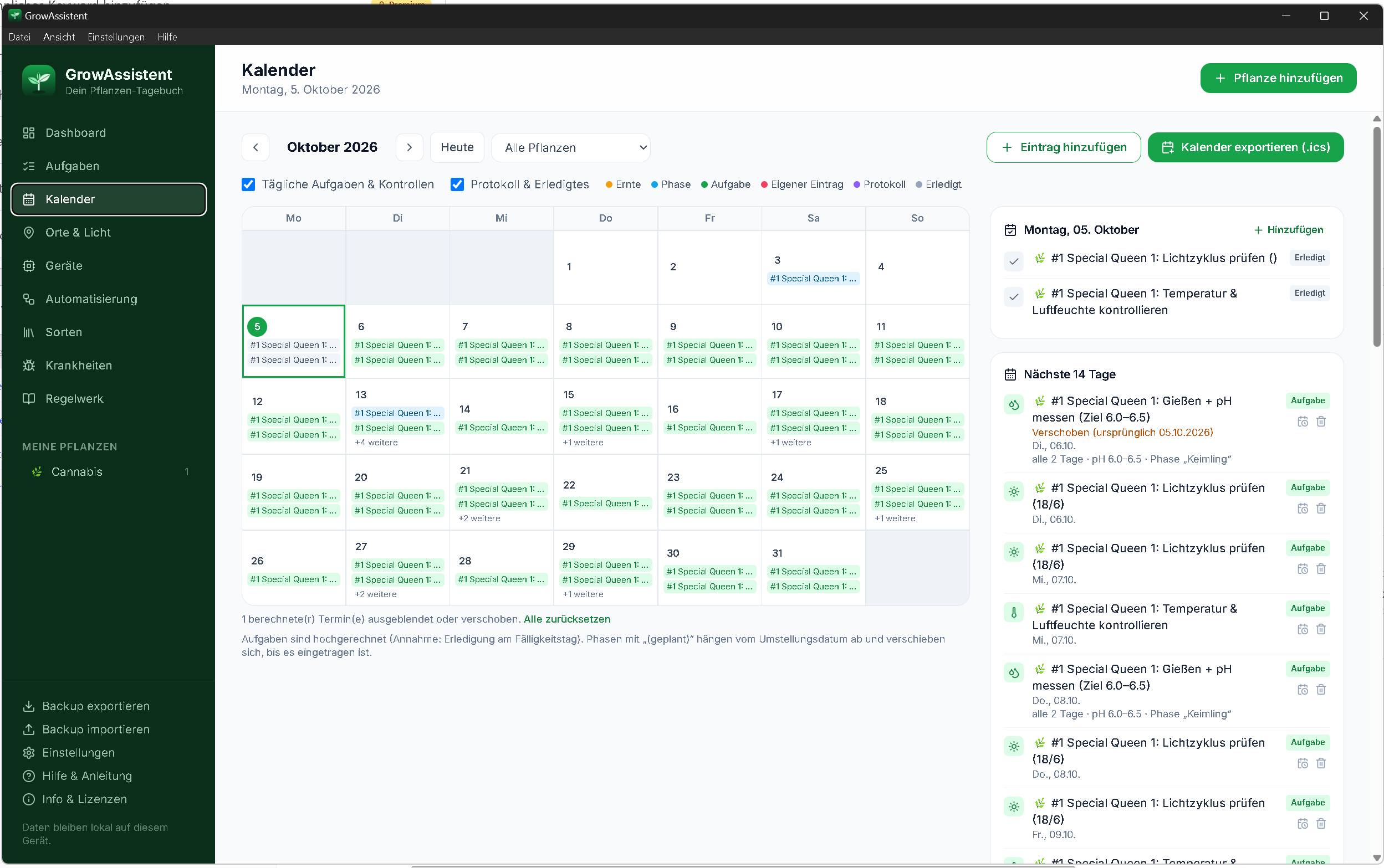 Grow Assistant Windows – Bild 4