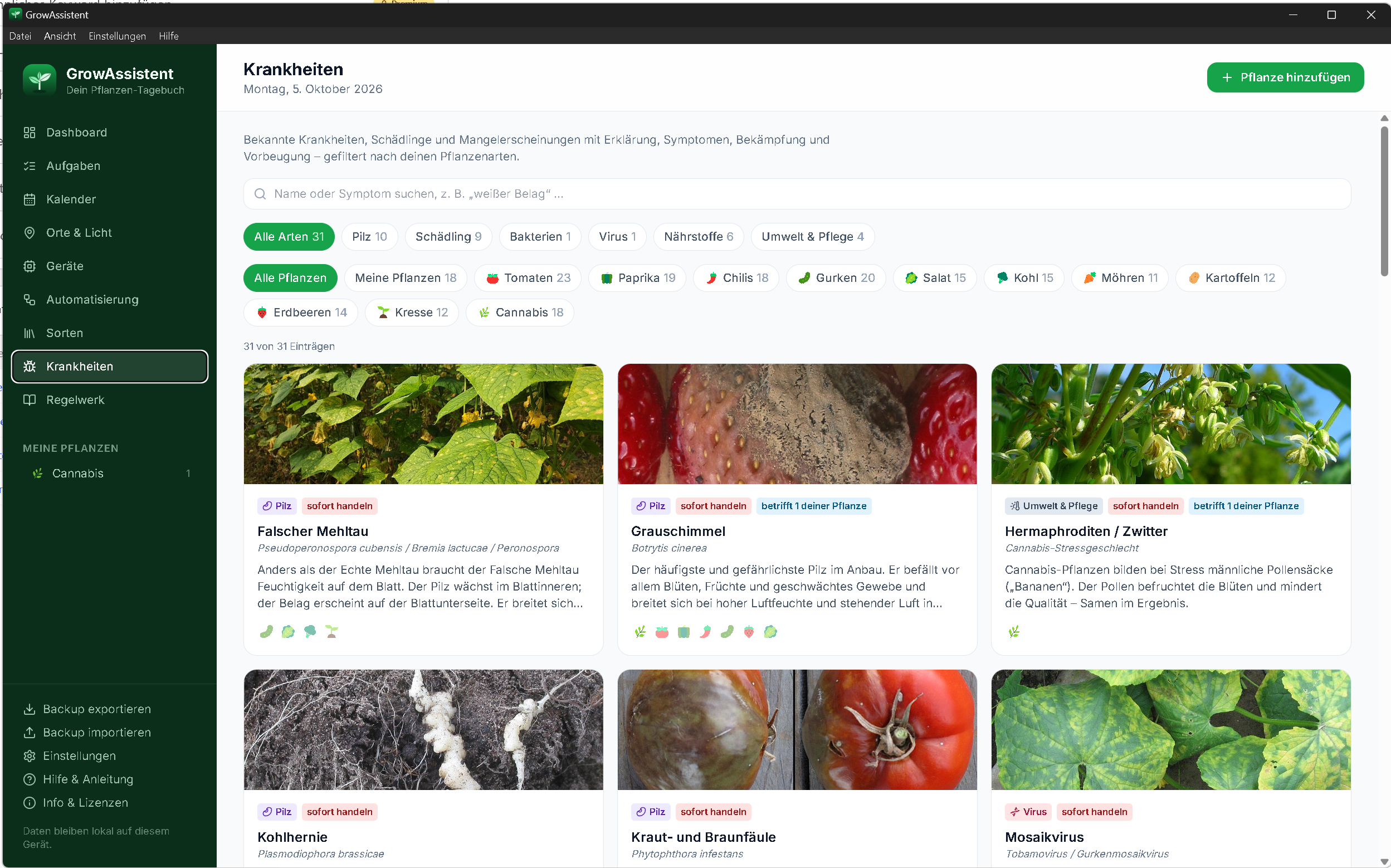 Grow Assistant Windows – Bild 5