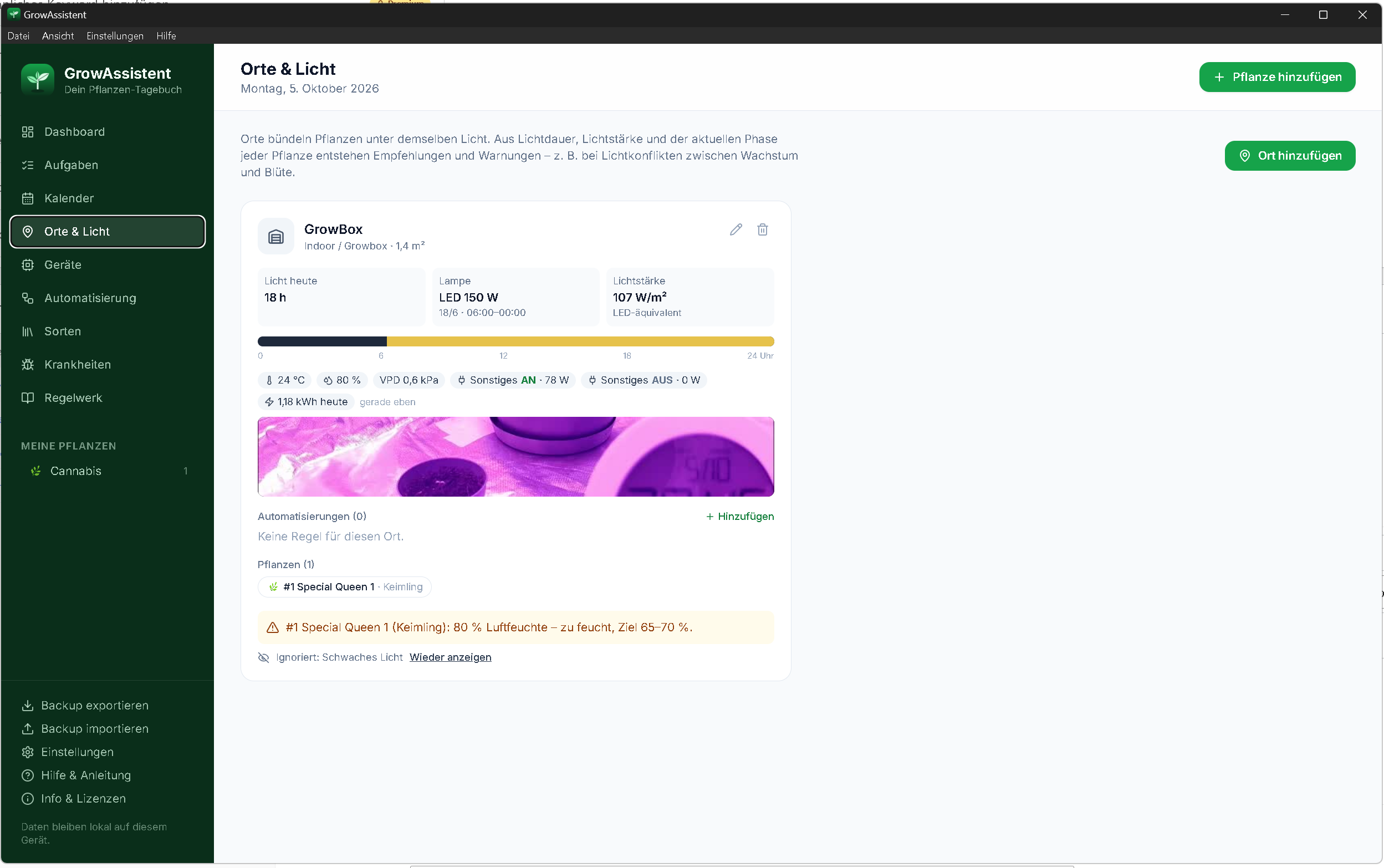 Grow Assistant Windows – Bild 6